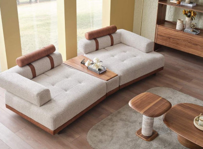 Moderne Beige Sofa 3 Sitz Luxus Wohnzimmer Möbel Design Dreisitzer Stil Big xxl